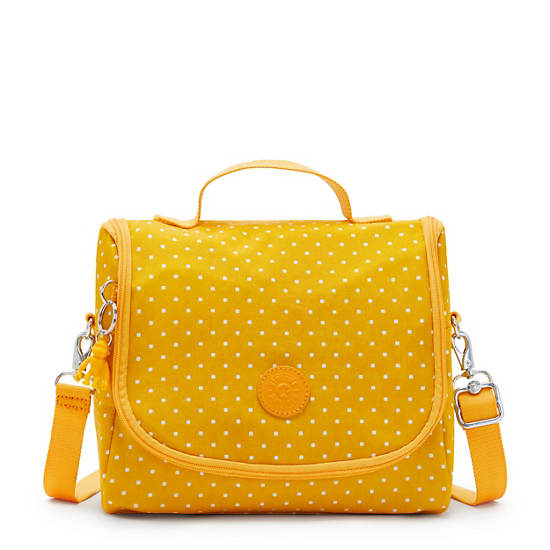 Kipling New Kichirou Printed Lunch Bags Soft Dot Yellow | CA 1932HA